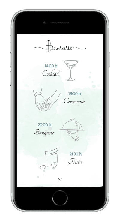 Invitación digital de boda emerald personalizada 5
