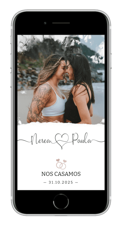Invitación digital de boda pink personalizada 2