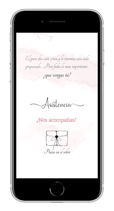 Invitación digital de boda pink personalizada 3