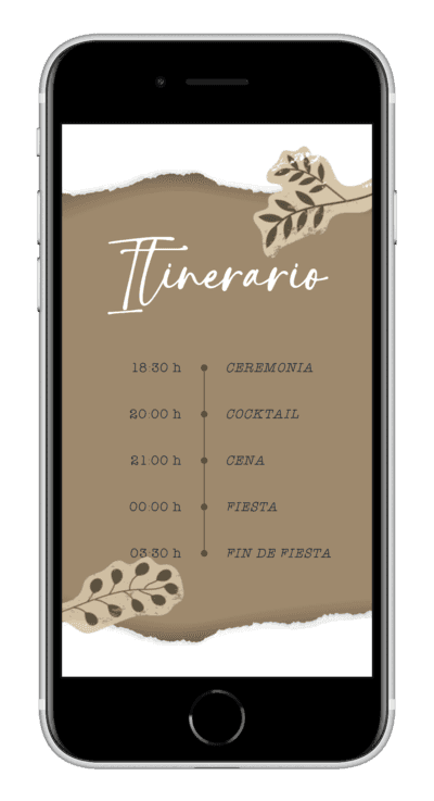 Invitación digital de boda vintage personalizada 5