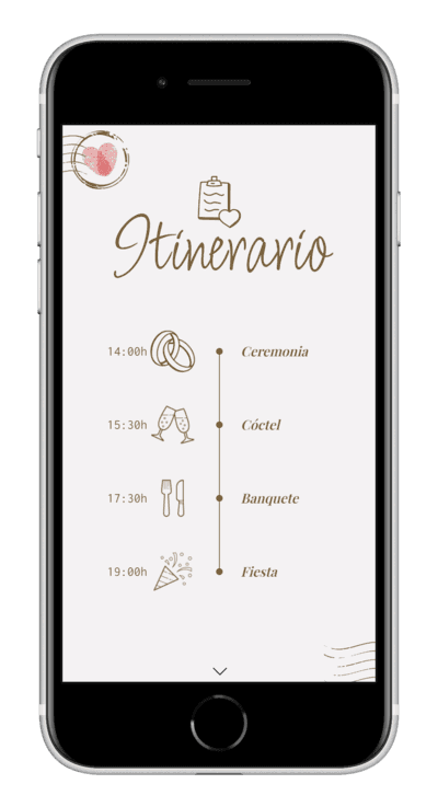 Invitación digital de boda wanderlust personalizada 5
