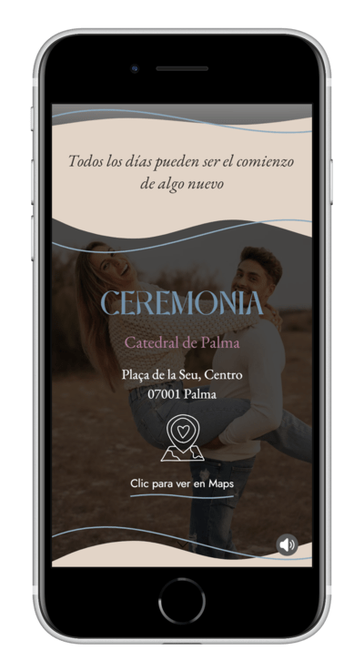 Digital Wedding Invitation waves customized 3