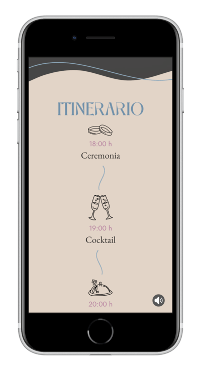 Digital Wedding Invitation waves customized 4