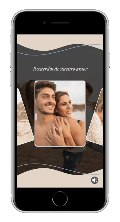 Digital Wedding Invitation waves customized 5