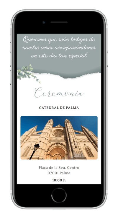 Invitación digital de boda classic personalizada 2