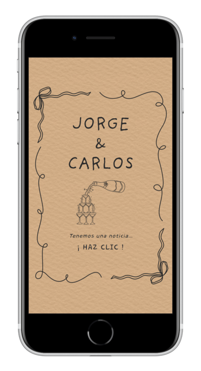 Digital Wedding Invitation kraft customized 1