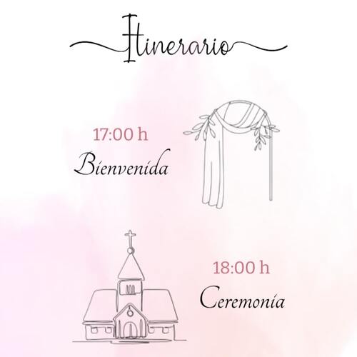 itinerario de boda clasico