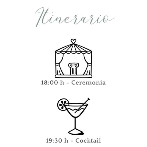 itinerario de boda elegante